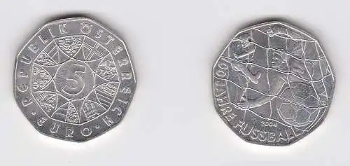 5 Euro Silber Münze Österreich 2004 100 Jahre Fussball (130503)