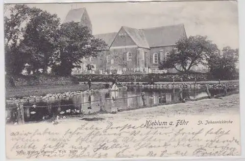 59538 Ak Nieblum auf Föhr St.Johanniskirche 1904