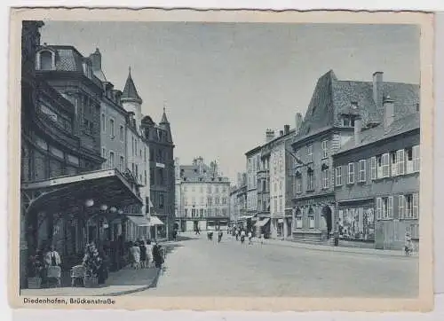 69367 AK Diedenhofen - Brückenstraße Straßenansicht 1944