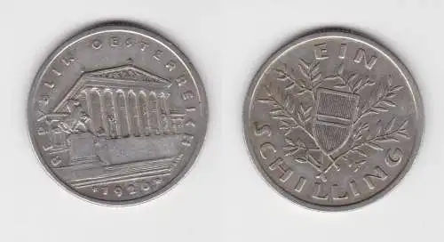 1 Schilling Silber Münze Österreich Parlamentsgebäude 1926 ss (154948)