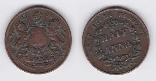 Half Anna Kupfer Münze East India Company 1835 (134053)