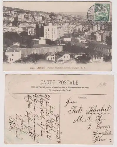 900633 Ak Alger Vue sur Mustapha Superieur mit Stempel Tsingtau Kiautschou 1912