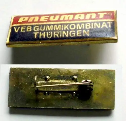 seltenes DDR Abzeichen Pneumant VEB Gummikombinat Thüringen (132087)