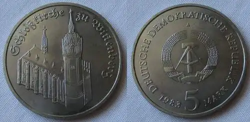 DDR Gedenk Münze 5 Mark Schloßkirche zu Wittenberg 1983 Stempelglanz (154605)