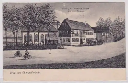 900452 AK Gruß aus Obergräfenhain - Gasthof zum Deutschen Kaiser F. Kummer 1910