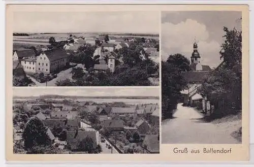 900451 AK Gruß aus Ballendorf bei Bad Lausick - Orts- und Straßenansicht