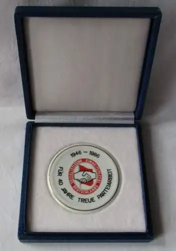 DDR Medaille SED Kreisleitung Weimar 40 Jahre treue Parteiarbeit 1986 (133985)