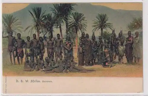 71288 Ak Deutsch-Südwestafrika D.S.W.  Hereros Verlag Albert Aust Hamburg um1900