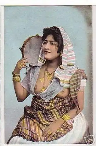 02889 Erotik Ak nacktes arabische Dame um 1910