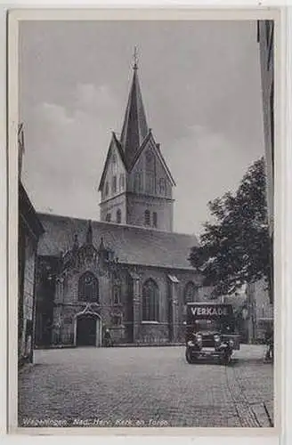 51022 Ak Wageningen Ned. Herv. Kerk en Toren mit LKW um 1940