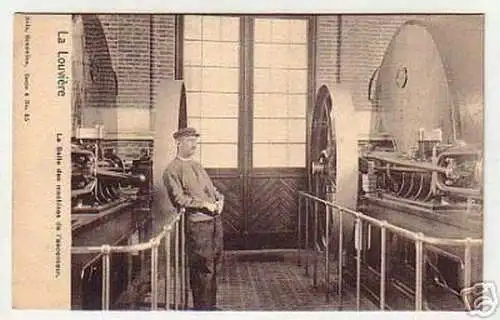 04830 Ak La Louvière Belgien Maschinenhalle um 1900