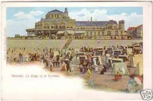 20910 Ak Ostende Belgien La plage et le Cursaal 1914