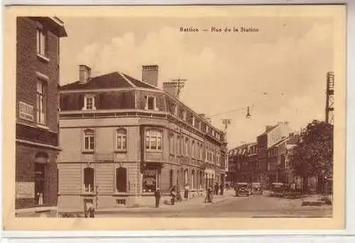 53633 Ak Battice Belgien Rue de la Station um 1940