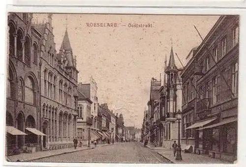 58783 Feldpost Ak Roeselare Belgien Ooststraat 1915