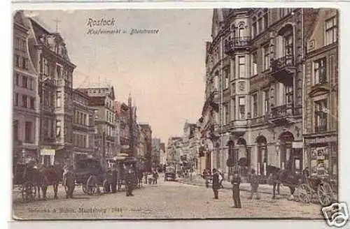 31676 Ak Rostock Hopfenmarkt und Blutstraße 1903