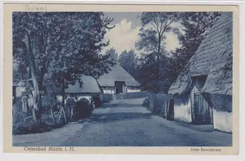 95387 Ak Ostseebad Müritz in Mecklenburg, altes Bauernhaus 1919