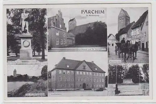 70151 Mehrbild Ak Parchim in Mecklenburg Moltkedenkmal usw. um 1930