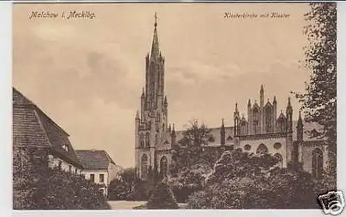 34954 Ak Malchow in M. Klosterkirche mit Kloster 1929