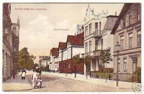 12258 Ak Nordenham Bahnhofstrasse Postamt um 1915