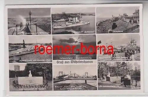 46016 Mehrbild Ak Gruß aus Wilhelmshaven um 1940