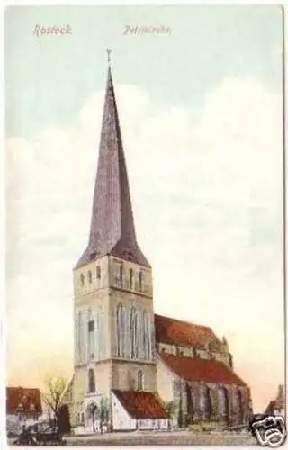 24100 Ak Rostock Petrikirche 1910