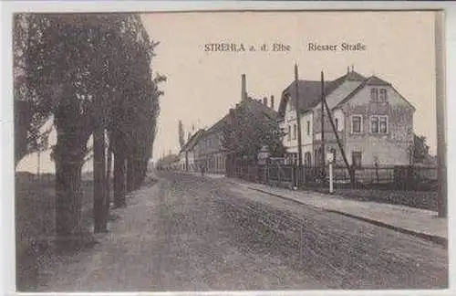 49401 Ak Strehla an der Elbe Riesaer Straße 1920