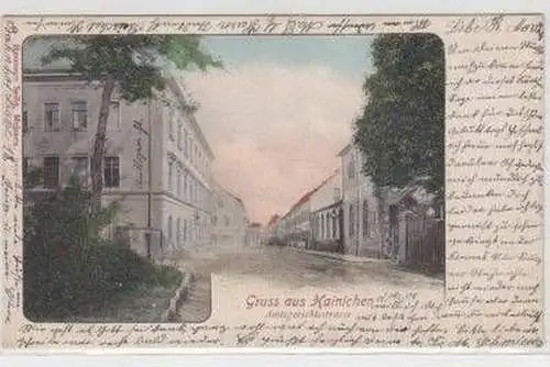 49361 Ak Gruß aus Hainichen Amtsgerichtsstrasse 1901