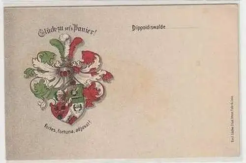 51674 Studentika Ak Dippoldiswalde "Glück zu sei´s Panier!" um 1920