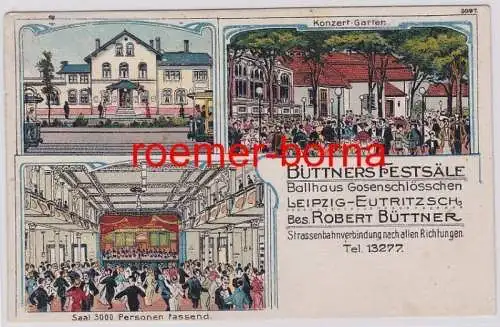 81541 Ak Lithographie Leipzig Eutritzsch Büttners Festsäle um 1910