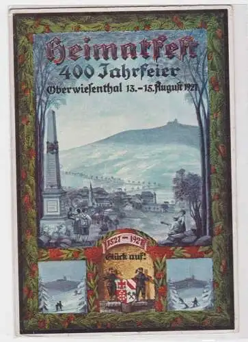 90166 Ak Heimatfest 400 Jahrfeier Oberwiesenthal 1927