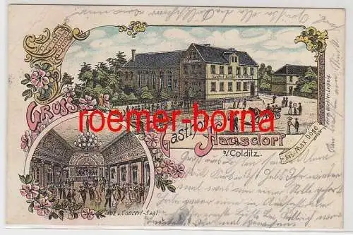 78555 Ak Lithografie Gruss aus Gasthof Hausdorf b. Colditz 1911