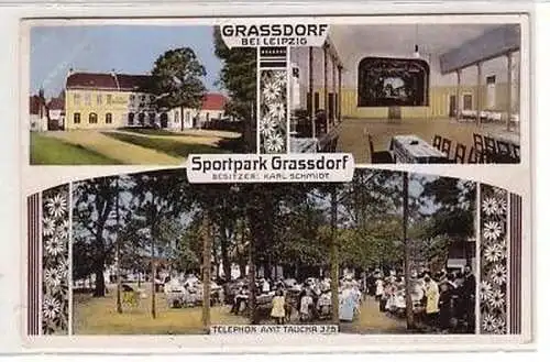 31/41 Mehrbild-Ak Grassdorf bei Leipzig Sportpark 1913