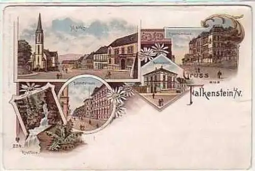 38881 Ak Lithographie Gruss aus Falkenstein im V. 1898