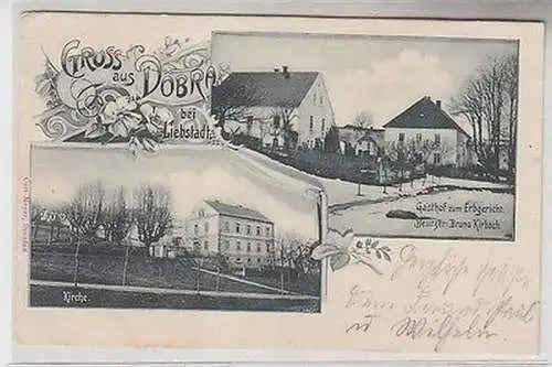 29974 Mehrbild Ak Gruß aus Döbra bei Liebstadt Gasthof zum Erbgericht 1903