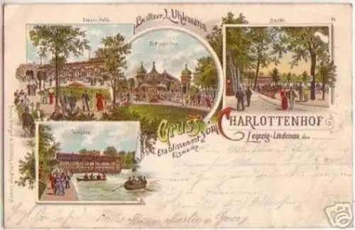 16557 Ak Lithographie Gruß aus Leipzig Lindenau 1899