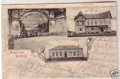 12389 Mehrbild Ak Gruß aus Brettnig Gasthaus um 1910