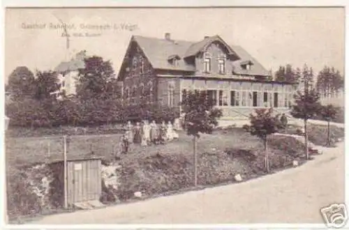 13992 Ak Grünbach im Vogtl. Gasthof Bahnhof 1904