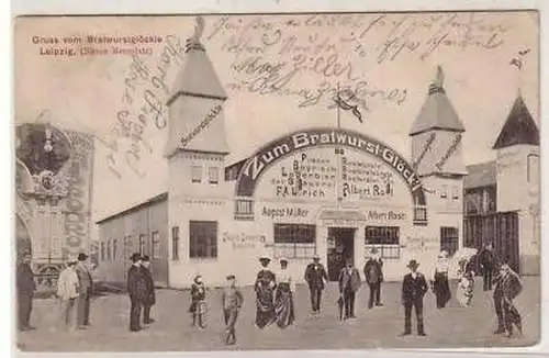 29/2 Ak Leipzig Gruss vom Bratwurstglöckle 1910