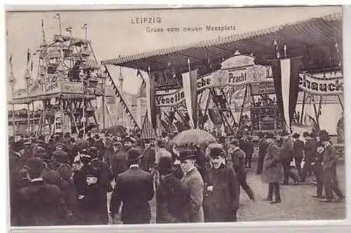 29/5 Ak Leipzig Gruss vom neuen Messplatz 1908