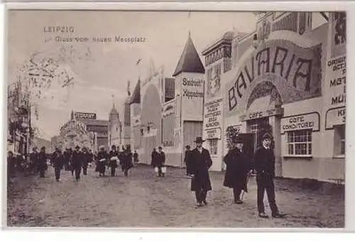 29/8 Ak Leipzig Gruss vom neuen Messplatz 1908