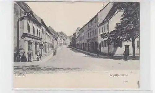 30032 Ak Torgau Leipzigerstrasse um 1905