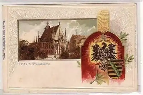 21/22 Präge Ak Leipzig Thomaskirche um 1910