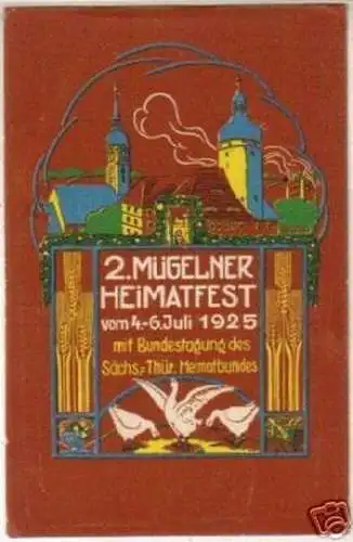 15752 Ak Mügeln 2. Mügelner Heimatfest Heimatbund 1925