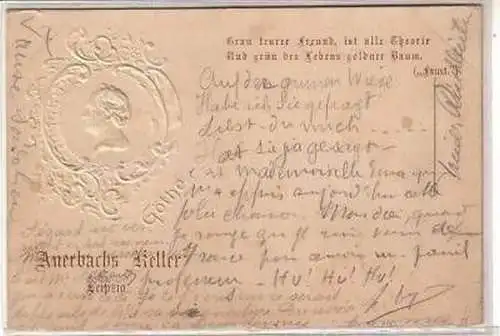 21/5 Präge Ak Leipzig Auerbachs Keller1902