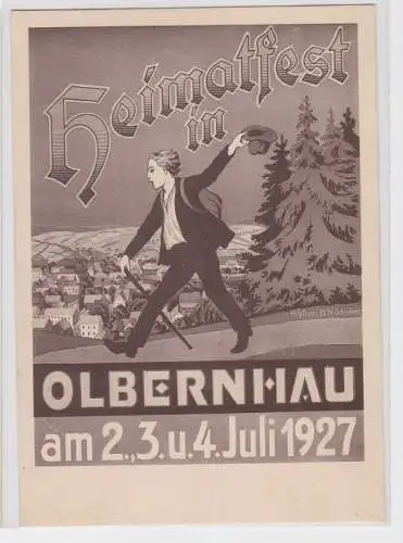 26591 Anlass Ak Heimatfest in Olbernhau am 2.-4. Juli 1927