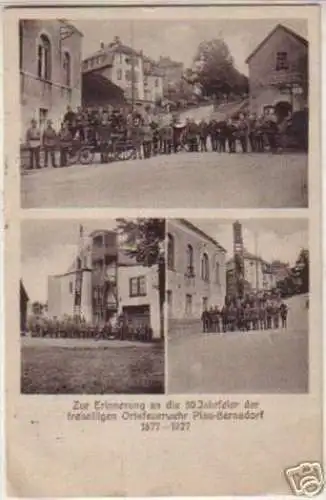 15750 Ak 50 Jahrfeier Ortsfeuerwehr Plau-Bernsdorf 1927