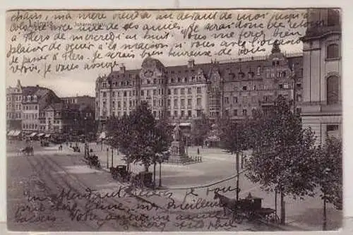 10/14 Ak Leipzig Johannisplatz 1908