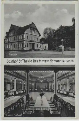 92275 Mehrbild Ak Gasthof St. Thekla Außen- & Innenansicht 1940