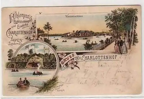 30/104 Ak Litho Charlottenhof Leipzig-Lindenau 1896