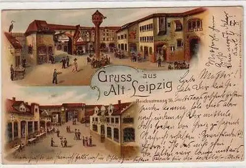 30/106 Ak Litho Gruss aus Alt-Leipzig Kaffeeboom 1904